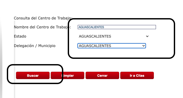 Prueba consulta centro de trabajo fonacot